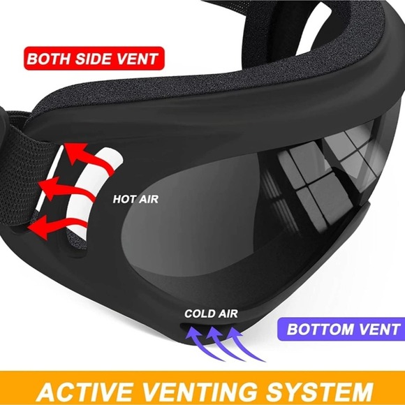 Black Ski Goggle Motorcycle Goggles ATV Ski UV Dirt Bike Sport - Picture 6 of 8